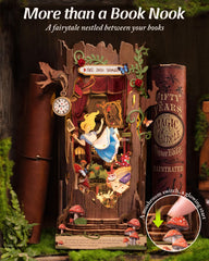 ROBOTIME Book Nook infinite mirrors create depth for immersive fairy tale vibes