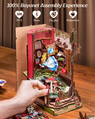 ROBOTIME Book Nook pocket watch detail adds classic charm to display