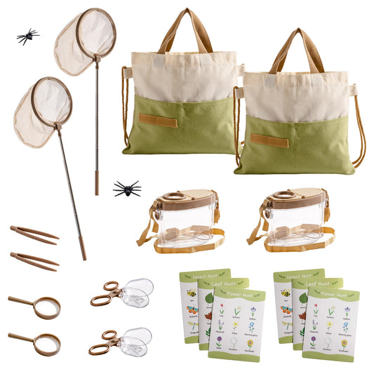 ROBOTIME bug catcher nets pair for kids, easy outdoors exploration.
