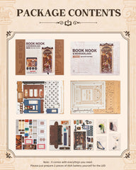 ROBOTIME DIY Book Nook gift-ready packaging emphasizes a thoughtful present.