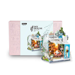 ROBOTIME dollhouse kit, gift packaging, ideal for birthdays and holidays.