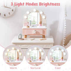 ROBOTIME dressing table with accessories keeps props organized for quick play mornings.