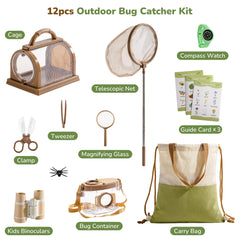 ROBOTIME Explorer Kit butterfly net for safe catching.