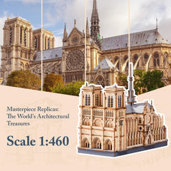 ROBOTIME Notre-Dame pieces interlock smoothly for glue-free assembly.