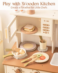 ROBOTIME play kitchen dishes set gift-ready for budding little cooks