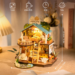 ROBOTIME Puppy's Cozy Villa desk nook for display and hobbies