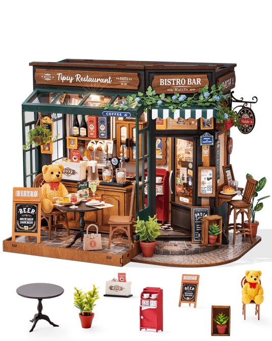 ROBOTIME Tipsy Restaurant exterior view showing classic cozy ambiance