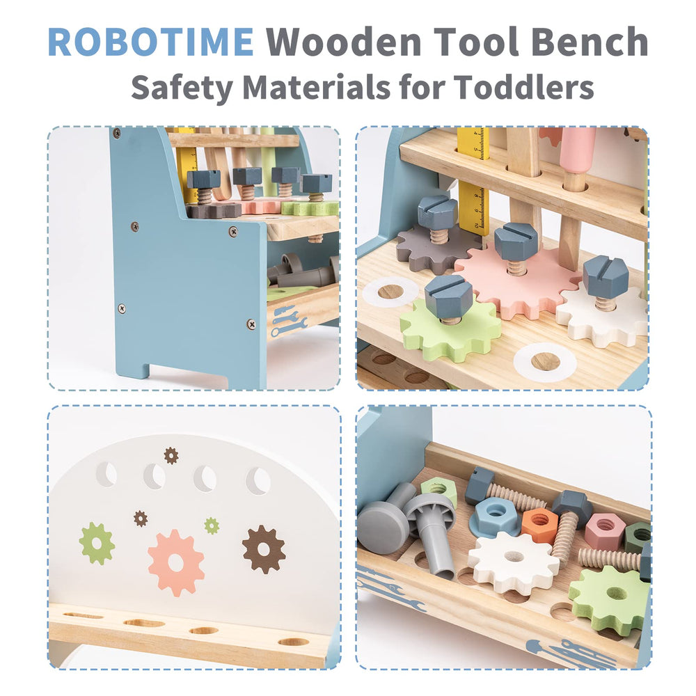 ROBOTIME wooden saw encourages pretend carpentry and fine motor skills