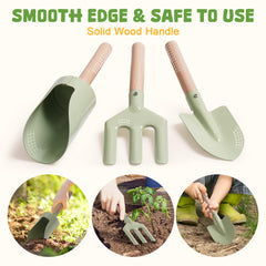 ROBOTIME Kids Gardening Tools fork: ergonomic mini fork ideal for planting and soil loosening.