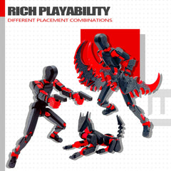 ROBTDUUMY T13 partner dog figure adds storytelling potential.