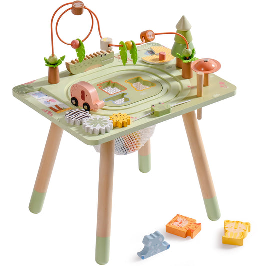ROBUD Activity Table bead maze supports fine motor skills during play.