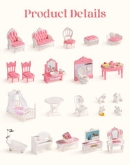 ROBUD dollhouse living room sofa supports family pretend time.