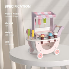 ROBUD pink ice cream cart inspires joyful storytelling during playtime.