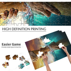 ROCGFSO fade-resistant prints keep colors vibrant on durable wooden surface.