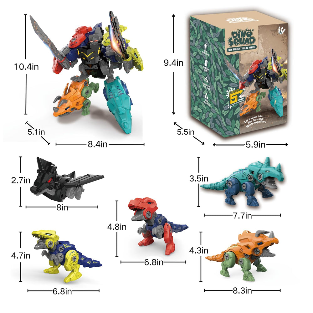 Rockclo five-dinosaurs figures invite imaginative play and creativity.