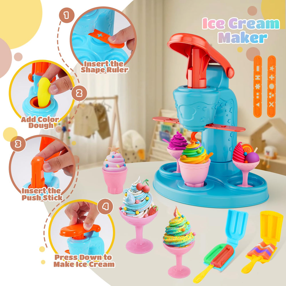 Rodsucs 3in1 dough set noodle maker helps kids craft long, flexible noodles during pretend meals