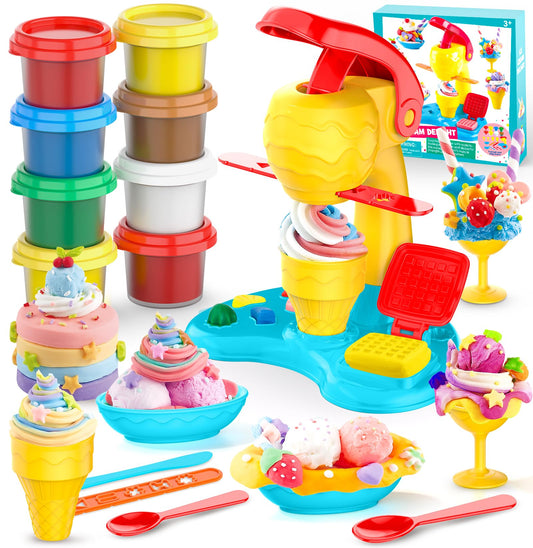 Rodsucs color dough cans for ice cream theme spark imaginative play