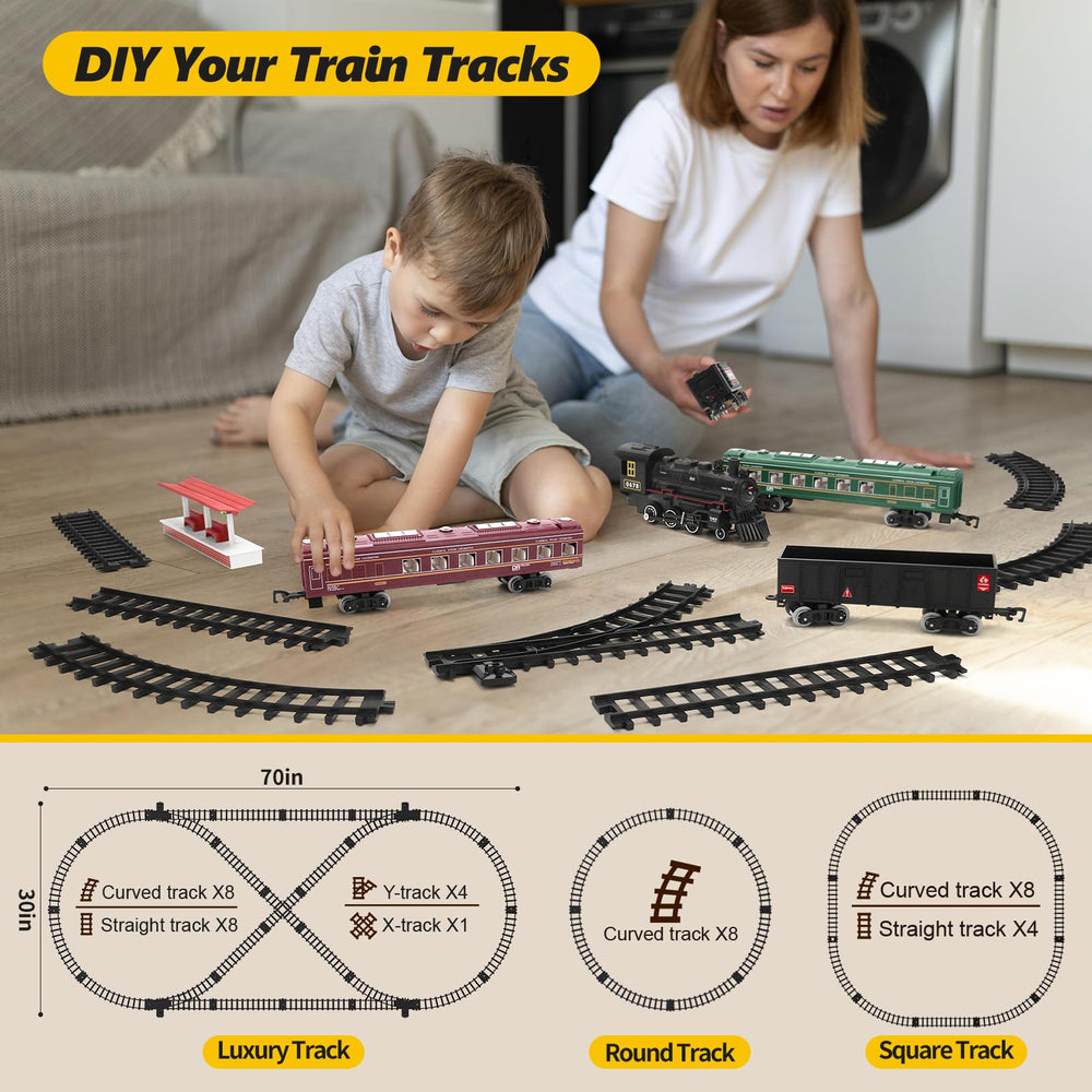 ROGALALY train platform ornament adds realistic scenery.