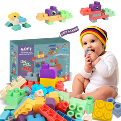 ROHSCE Baby Soft Blocks assembly play fosters imaginative construction and family bonding.
