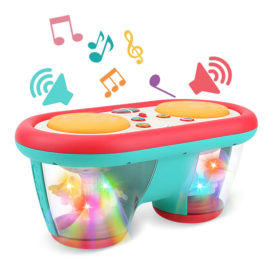 ROHSCE baby drum light-up toy enhances early sensory exploration