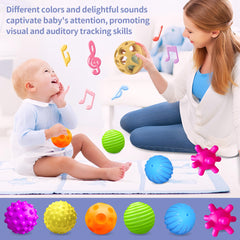ROHSCE colorful newborn toys scene encourages visual tracking and color recognition.