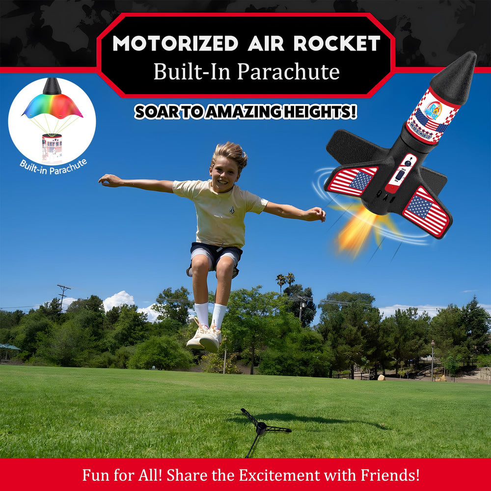 ROHSCE Rocket Launcher 80ft-launch demonstrates mid-height action for engaging play.