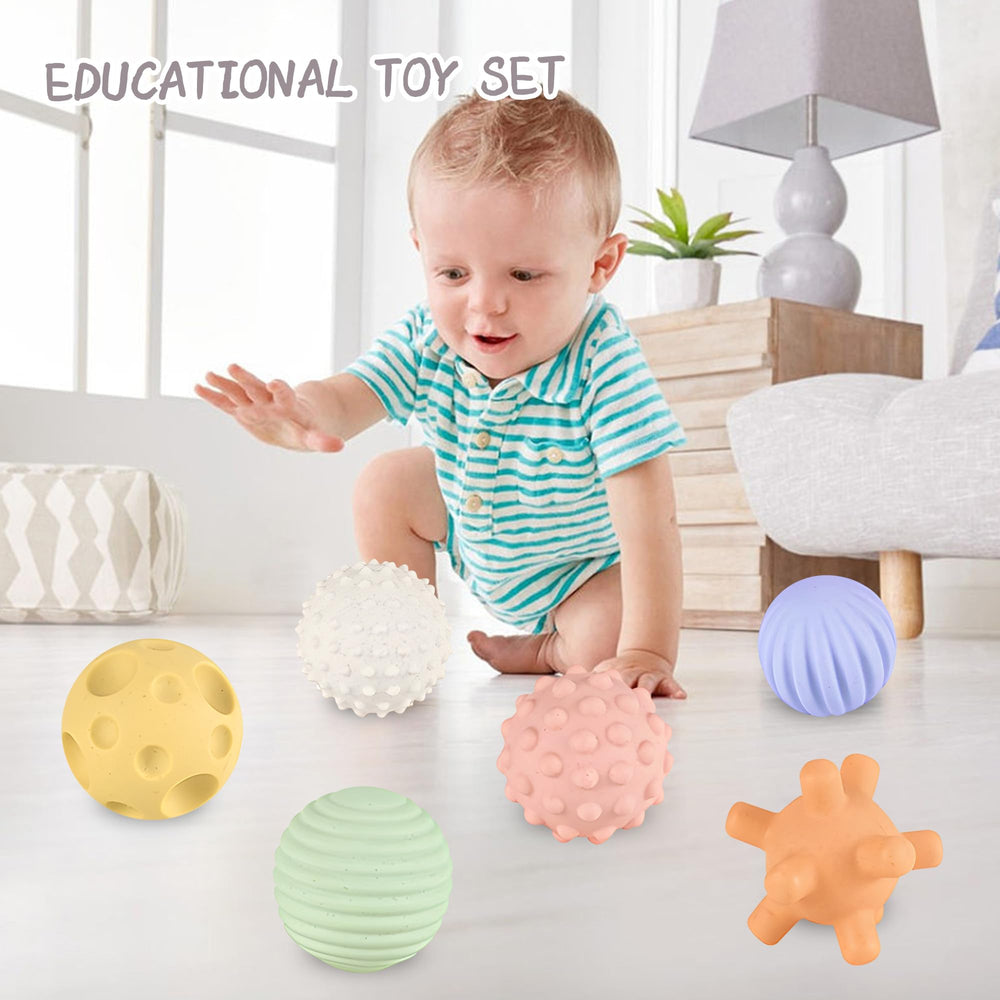 ROHSCE Sensory Balls featuring raised textures for tactile exploration and soothing massage