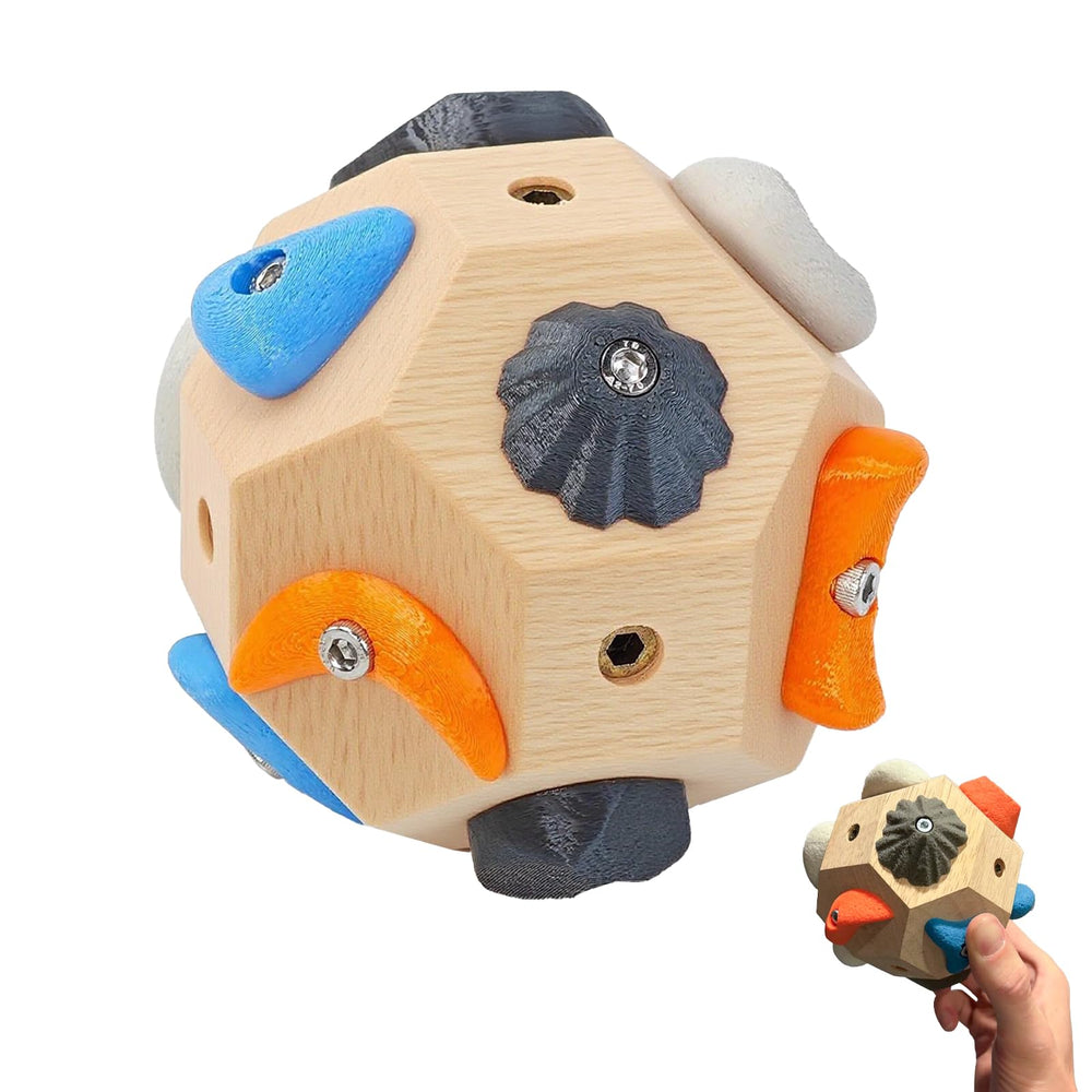 Roioiow handcrafted climbing blocks top view for grip training at home.