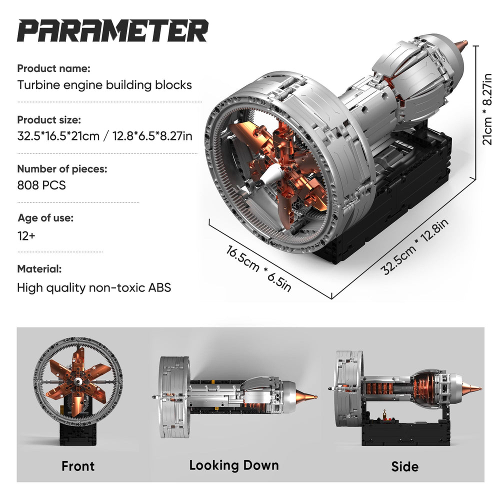 ROKAFU Turbojet motorized fan and turbine demonstrate synchronized motion in action.