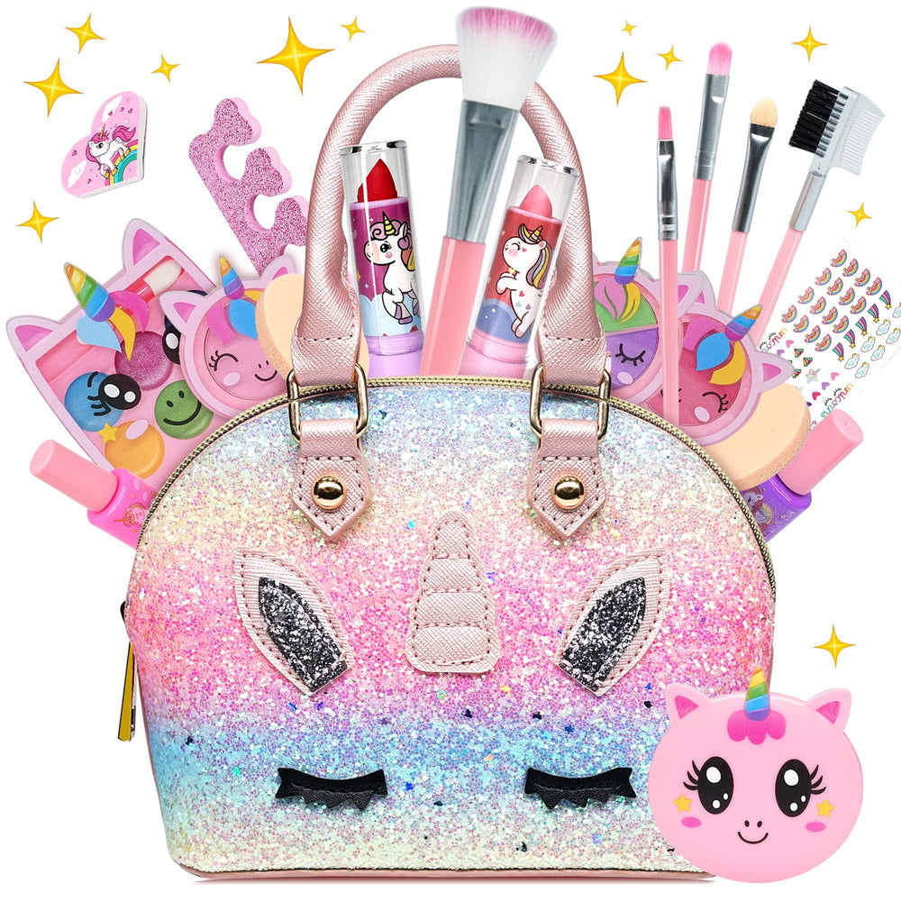ROKKES 22-in-1 makeup kit opened for pretend play and color discovery.