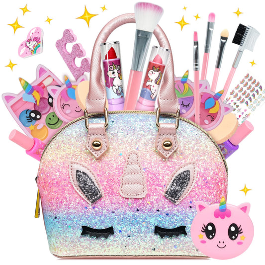 ROKKES 22-in-1 makeup kit opened for pretend play and color discovery.