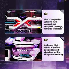 ROKR 3D mirror time tunnel creates a captivating light journey.
