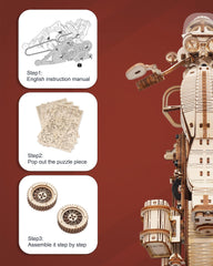 ROKR 3D motorcycle puzzle instruction booklet aids beginners.