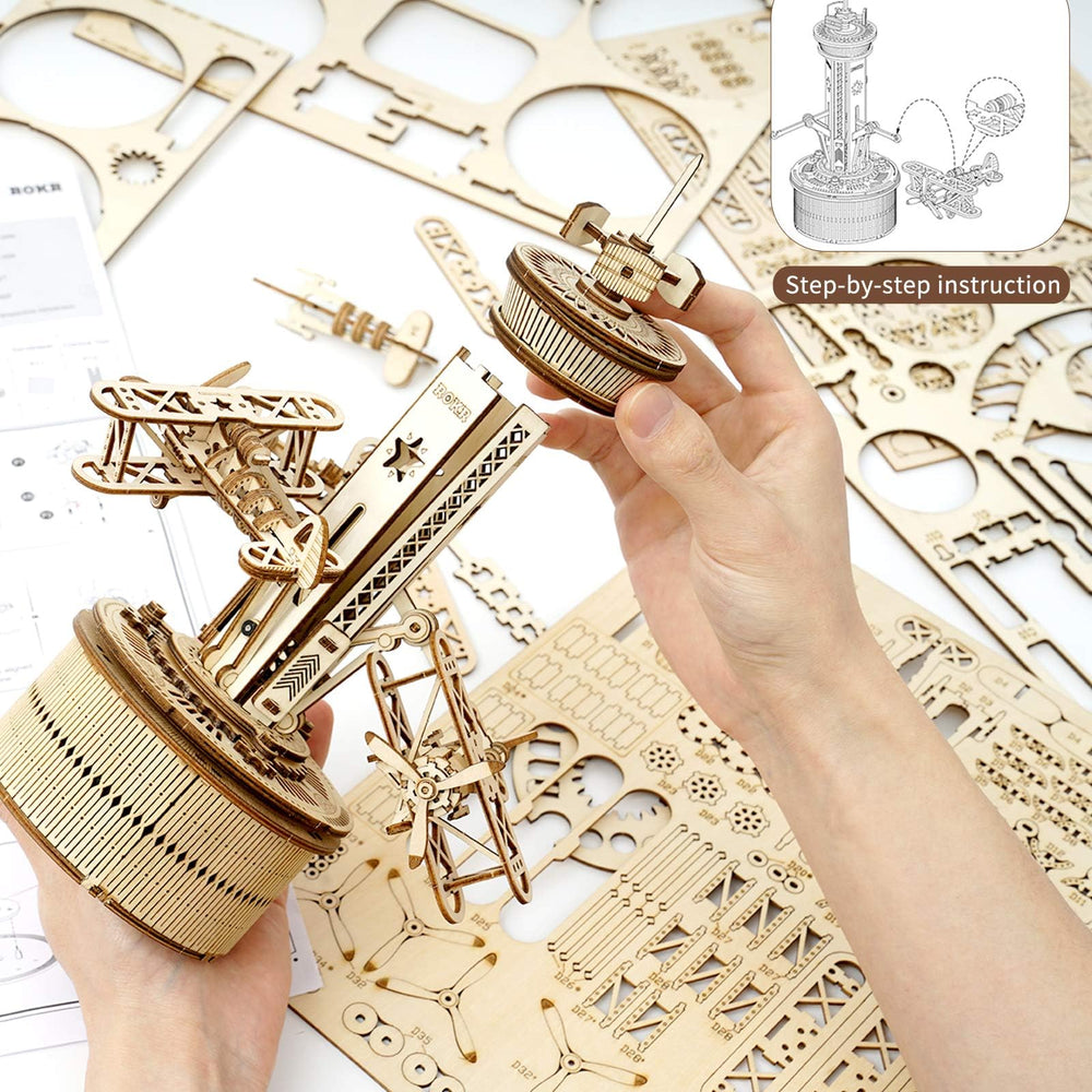 ROKR step-by-step assembly guide helps hobbyists complete the kit