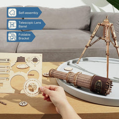ROKR basswood parts showcase natural grain for a durable, high-quality puzzle