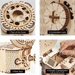 ROKR 3D puzzle box internal compartment for secure keepsakes