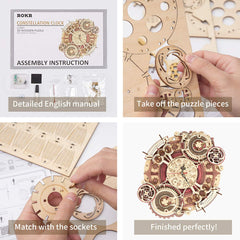 ROKR calendar gears show month/day/week indicators for functional decor.