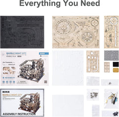 ROKR 3D puzzle instruction manual spread for confident assembly
