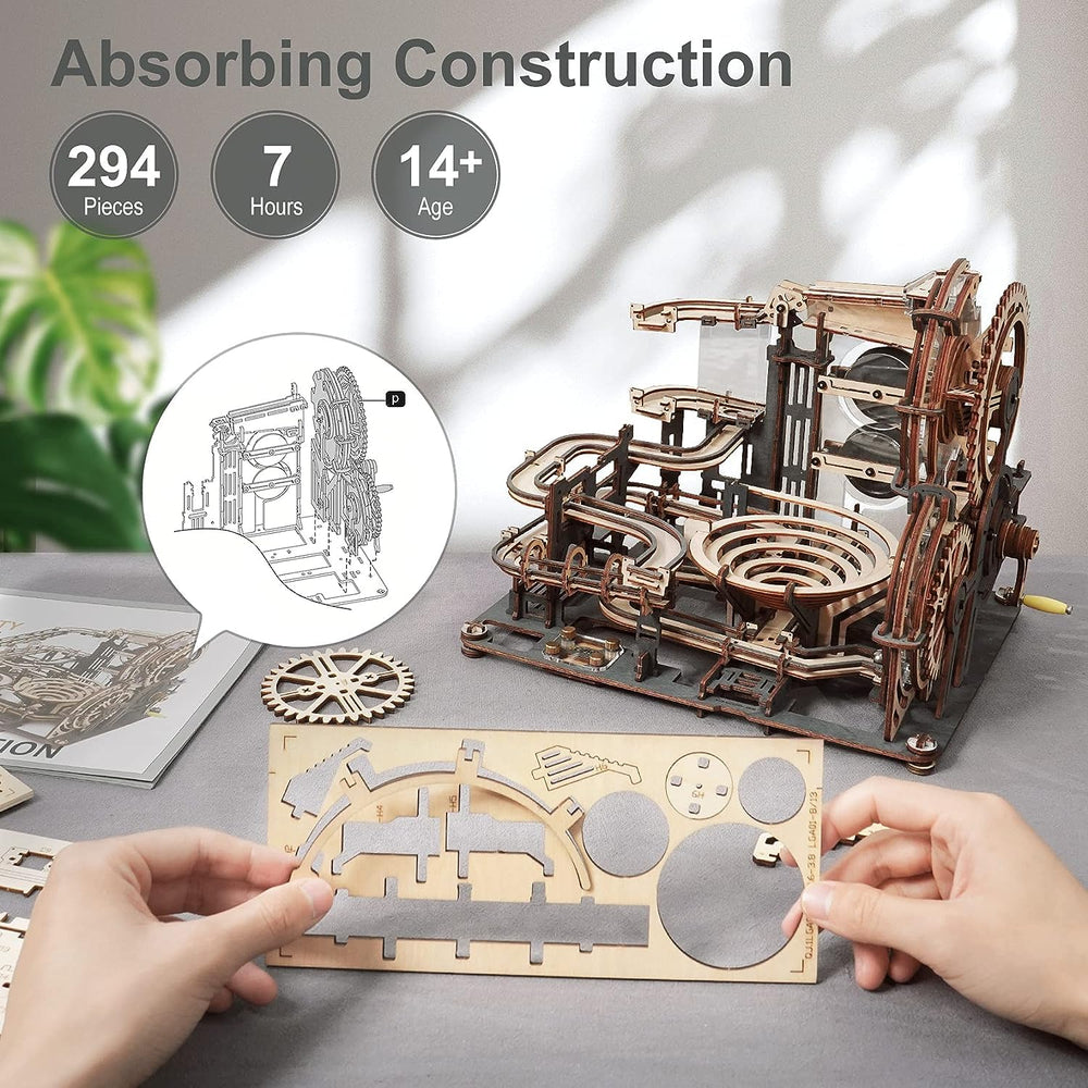 ROKR 3D puzzle waterwheel mechanism demonstrating tactile motion and engineering