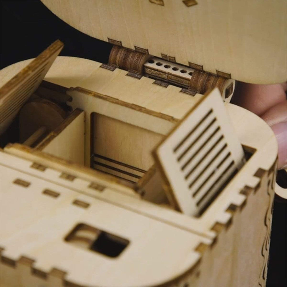 ROKR interior tray holds secrets or a small keepsake.