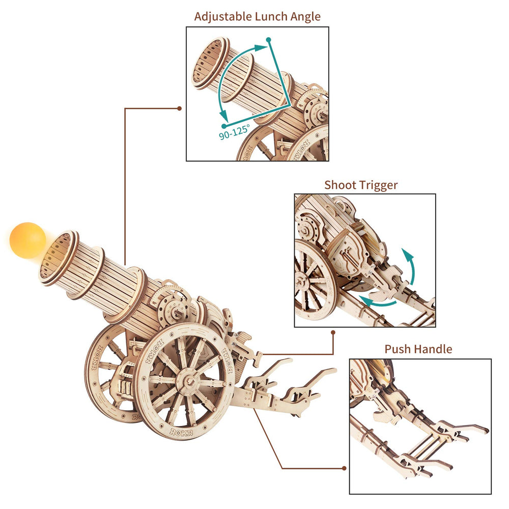ROKR catapult launch angle adjustment demonstrates trajectory ideas during play.