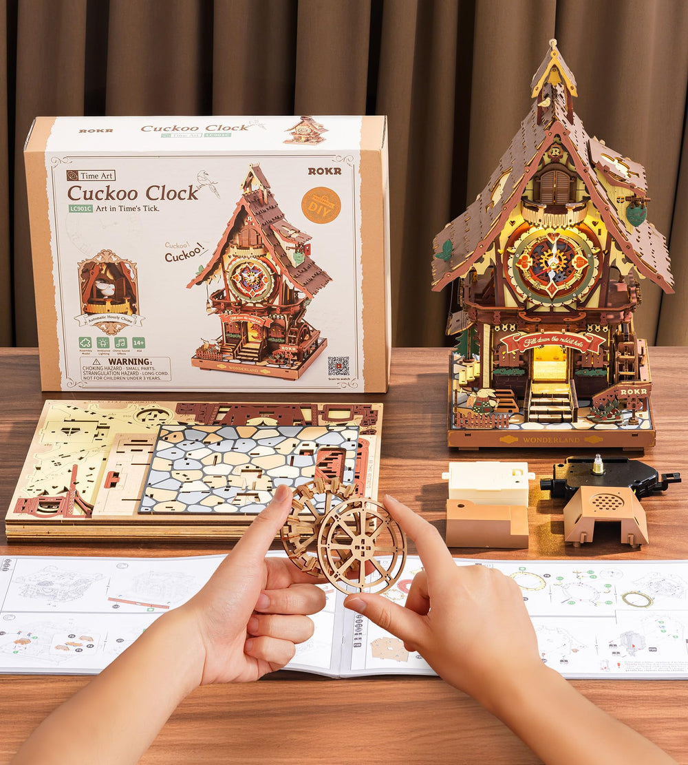ROKR Cuckoo Clock diy build time encourages relaxed creativity and focus