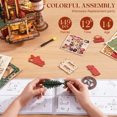 ROKR Dream Gift Factory unboxing view of the 449-piece challenge.