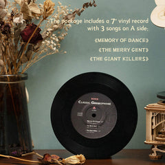 ROKR gramophone puzzle includes vinyl record and wax for authentic feel.