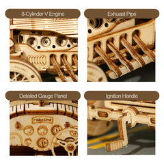 ROKR Grand Prix Car interlocking design highlights clever mechanisms without glue.