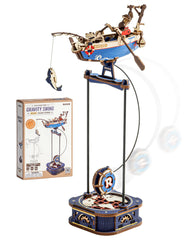 ROKR gravity swing ocean fisher model on desk, a striking display piece for maritime fans.