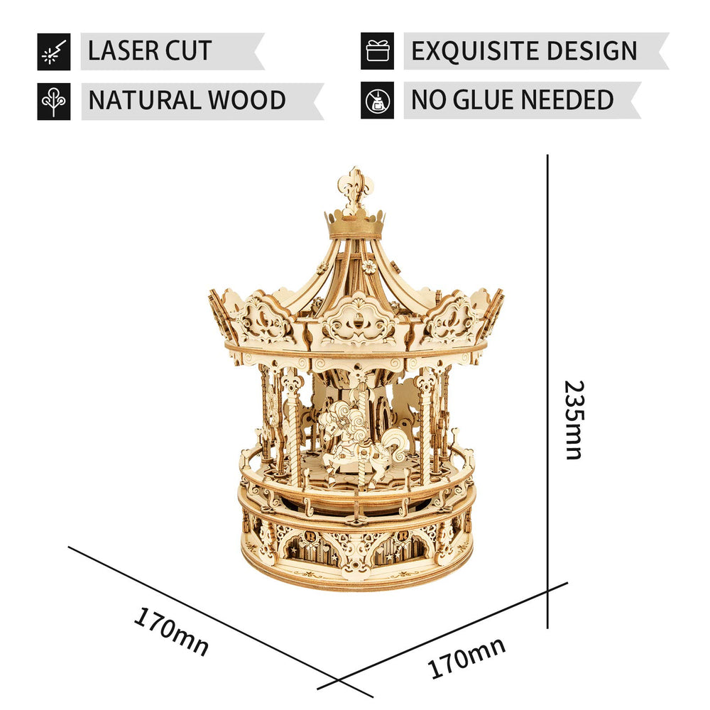ROKR laser-cut plywood pieces ensure precise fit and satisfying assembly.
