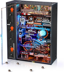 ROKR MR01S city module with cyberpunk marble track for desk display