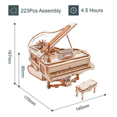 ROKR piano model capable of playing the canon melody when assembled