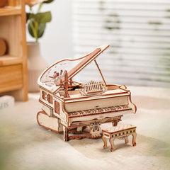ROKR puzzle reveals transparent gear-frame showing intricate mechanisms during assembly